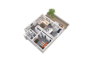 One Bedroom 027 027 floor plan